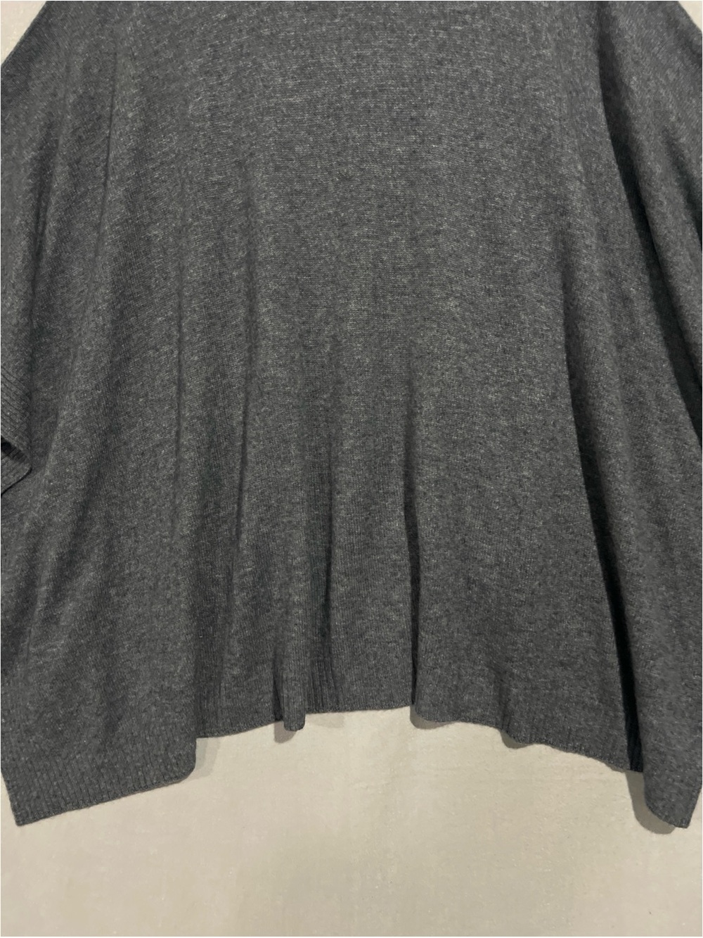 J.Crew Wool Cashmere Turtleneck Poncho Women’s One Size Gray BV431 - Picture 7 of 12